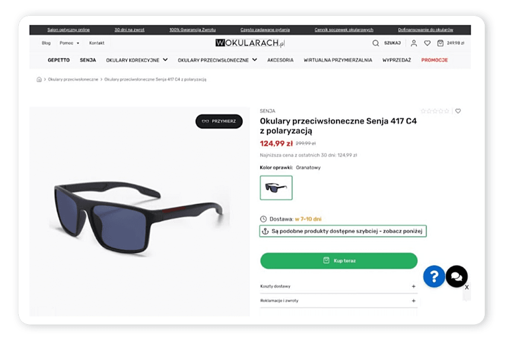 strona z okularami